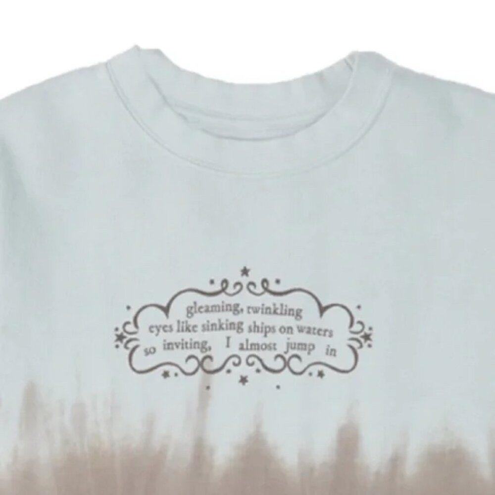 Taylor Swift “Gleaming, Twinkling” Gold Rush Crewneck Sweatshirt Evermore - Picture 2 of 7